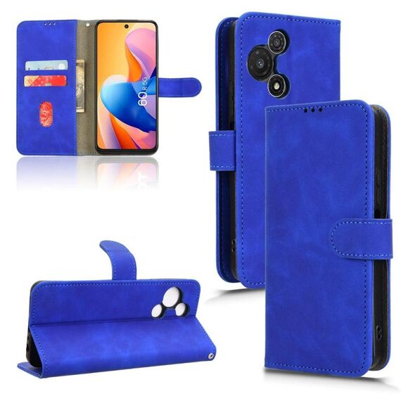 Custodia in pelle con chiusura magnetica per TCL 60R 5G (blu)