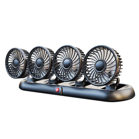 Ventilatore a quattro teste per refrigerazione di camion ad alta velocità (bianco 5V USB)