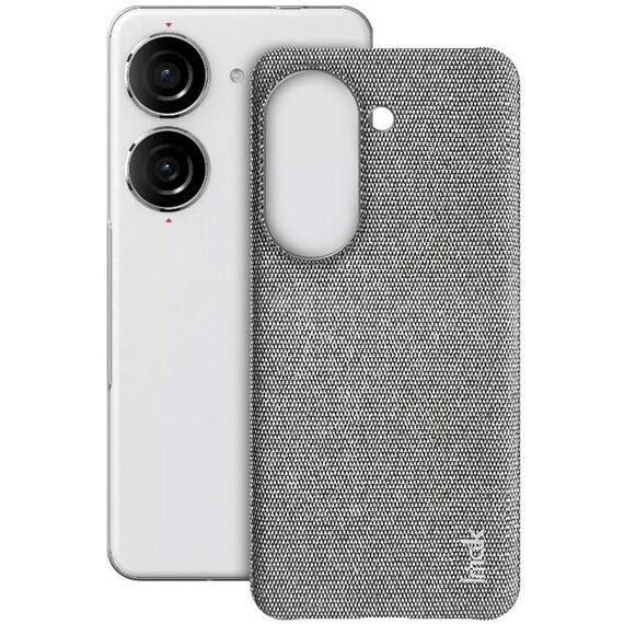 Per Asus Zenfone 9 / Zenfone10 5G imak Ruiyi Series Texture in tessuto PU + custodia per PC (grigio chiaro)