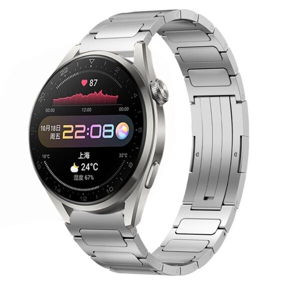 Per Huawei Watch 3 Pro 22mm cinturino in lega di titanio a forma di I (argento)