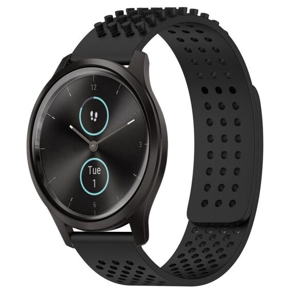 Per cinturino in silicone traspirante con punti 3D Garmin VivoMove Style da 20 mm (nero)