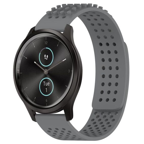 Per cinturino in silicone traspirante con punti 3D Garmin VivoMove Style da 20 mm (grigio)
