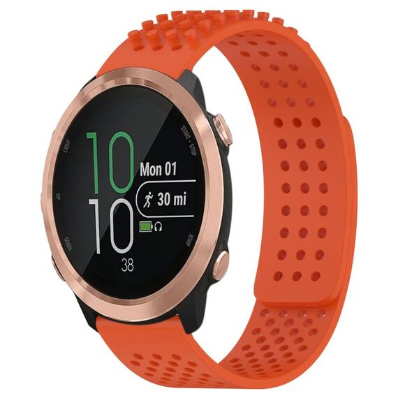 Per cinturino in silicone traspirante con punti 3D Garmin Forerunner 645 fori da 20 mm (arancione)