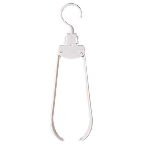 Appendiabiti pieghevole da viaggio in plastica Appendiabiti portatile Spalla larga Stendino senza tracce (Bianco)