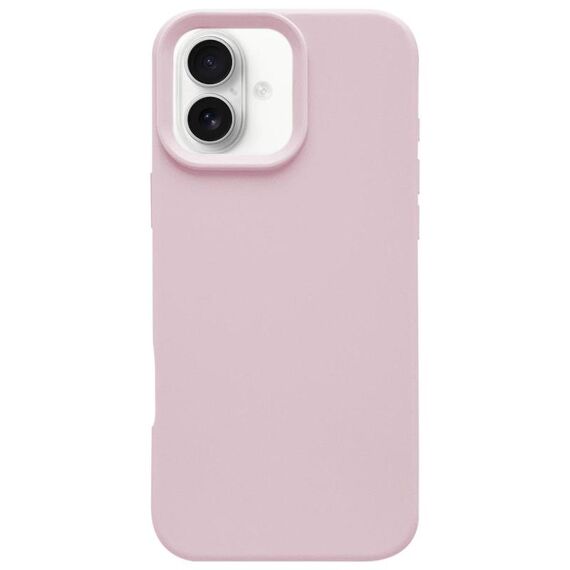Custodia per iPhone 16 Plus in silicone liquido imitazione Dopamine (polvere di Sakura)