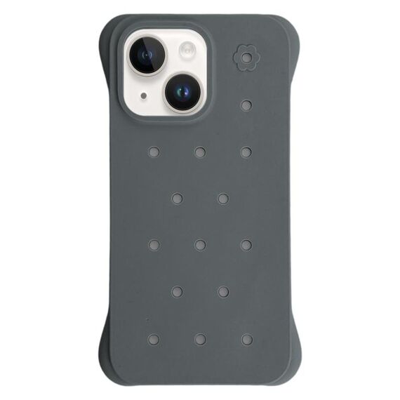 Custodia antiurto in PC con fori di dissipazione del calore per iPhone 14 Plus (grigio)