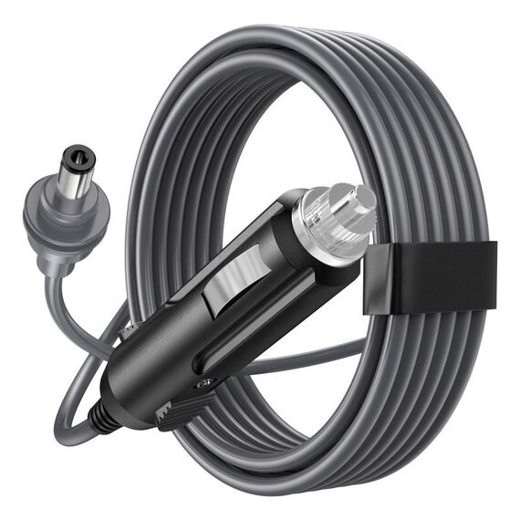 EDUP EP-SK0101 Mini caricabatteria da auto, 2 m, con accendisigari, cavo di alimentazione impermeabile per auto DC5,5 x 2,1 mm