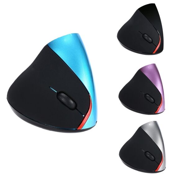 Mouse wireless verticale HXSJ A889 6 tasti 2400 DPI 2,4 GHz ricaricabile nero EDA004319401A 6922117033573