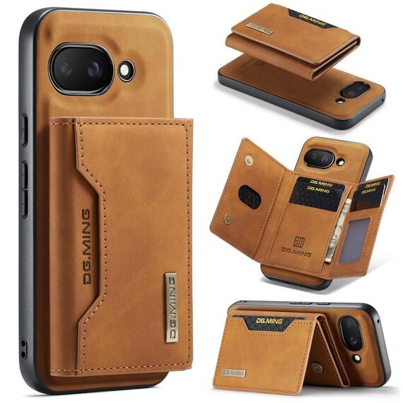 Custodia multi-carte DG.MING M2 Series per Google Pixel 9a + custodia magnetica per telefono (marrone)