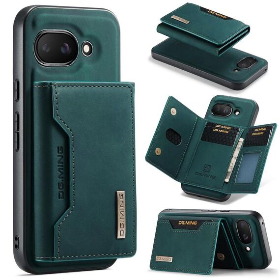 Custodia multi-carte DG.MING M2 Series per Google Pixel 9a + custodia magnetica per telefono (verde)