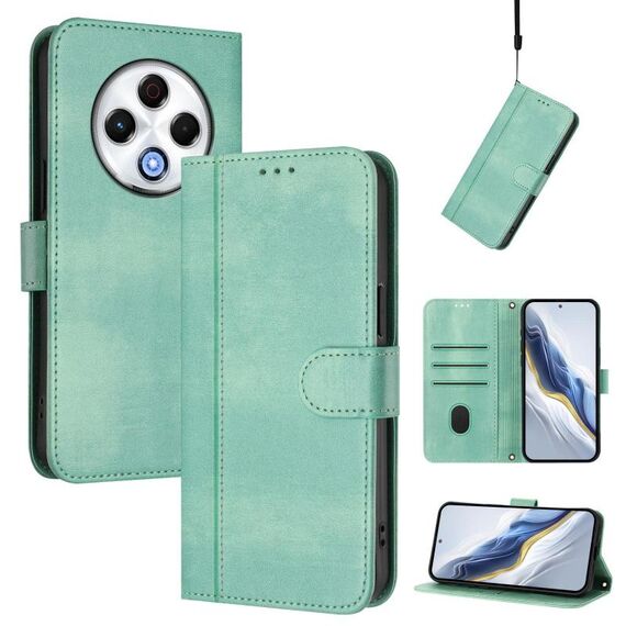 Custodia in pelle retrò con fibbia a giunzione per Tecno Spark 30 4G (menta)