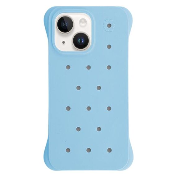 Custodia antiurto in PC con fori di dissipazione del calore per iPhone 14 Plus (blu chiaro)