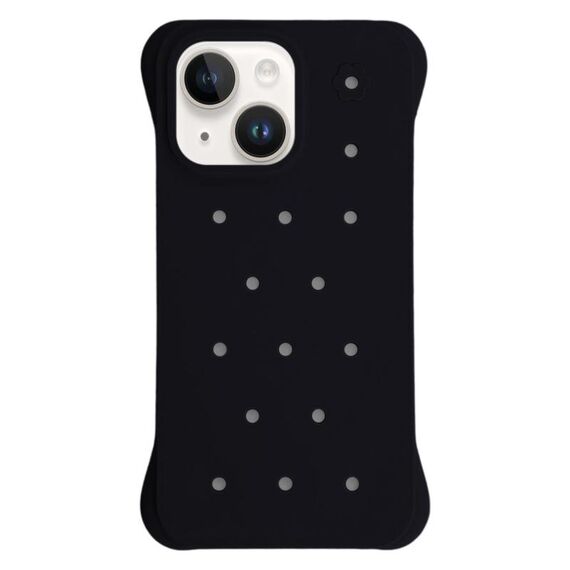 Custodia antiurto in PC con fori di dissipazione del calore per iPhone 14 Plus (nero)