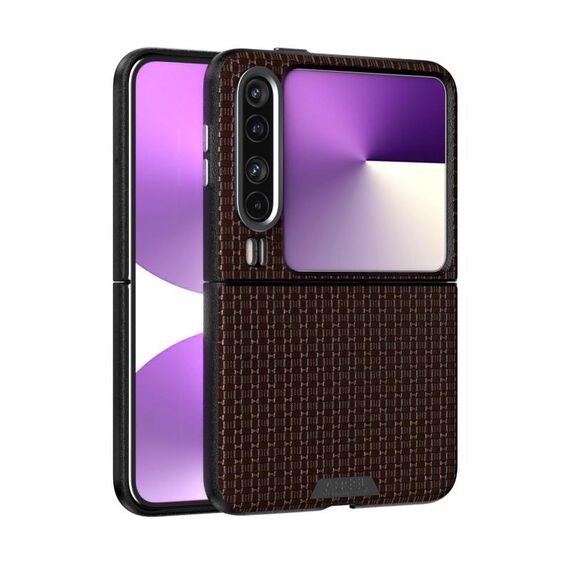 Per Huawei Pura X ABEEL Ruyi modello 6D Custodia in pelle MagSafe con microrilievo (marrone)