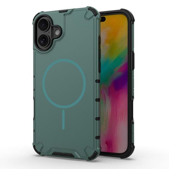 Custodia magnetica MagSafe a tinta unita per iPhone 16 Plus (verde)