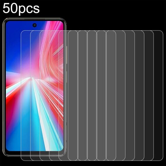 Per Itel P55T 50 pezzi Pellicola in vetro temperato 0,26 mm 9H 2,5D