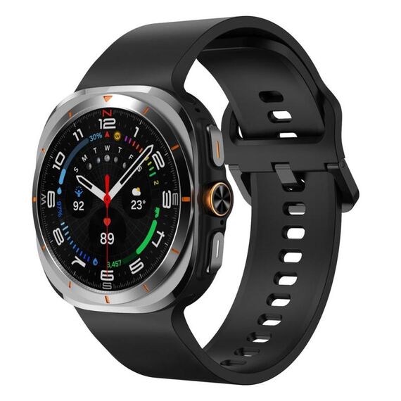 Cinturino in silicone con fibbia colorata per Samsung Galaxy Watch Ultra 47mm (nero)