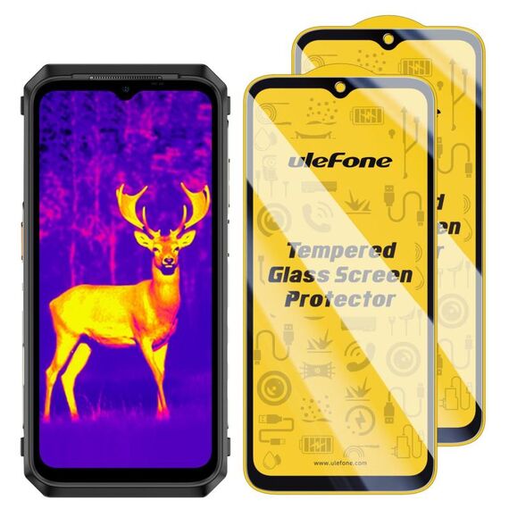 Per Ulefone Power Armor 18T Ultra, 2 pezzi/confezione, pellicola protettiva in vetro temperato anti-impronte Ulefone 9H HD