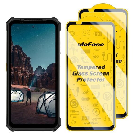 Per Ulefone Armor 24, 2 pezzi/confezione, pellicola protettiva in vetro temperato anti-impronte Ulefone 9H HD