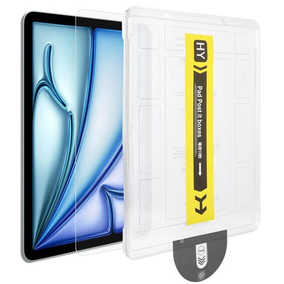Pellicola in vetro temperato HD antipolvere e facile da installare per iPad Air 11 2024