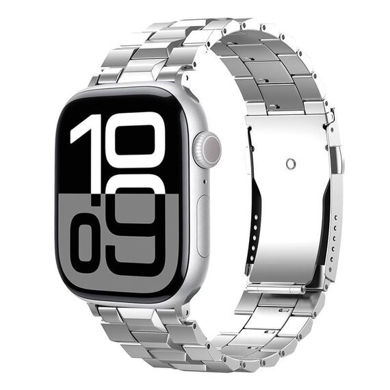 Cinturino in titanio staccabile con fibbia a forma di tartaruga a T per Apple Watch da 42 mm / 41 mm / 40 mm / 38 mm (argento)