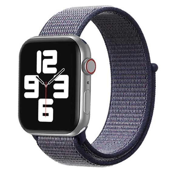 Cinturino per Apple Watch 46 mm / 49 mm / 45 mm / 44 mm xDfind in nylon con chiusura a strappo (blu notte)