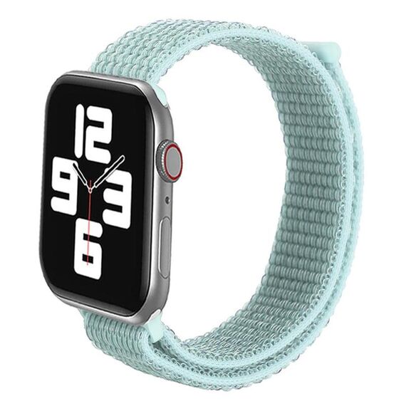 Cinturino per Apple Watch 42 mm / 41 mm / 40 mm / 38 mm xDfind in nylon con chiusura a strappo (verde menta)