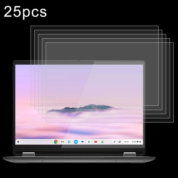Per Lenovo Chromebook Plus 14, 25 pellicole in vetro temperato antideflagranti 9H 0,3 mm