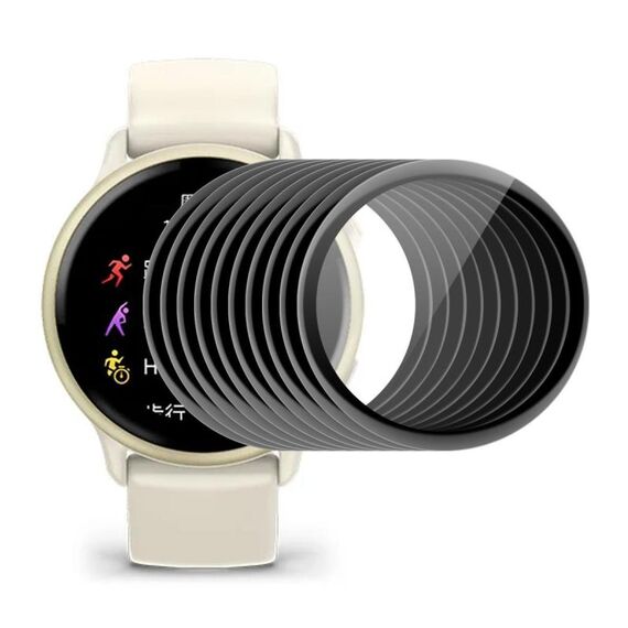 Per Garmin vivoactive 6 10 pezzi ENKAY 3D Pellicola protettiva per schermo in PMMA HD con bordo in PC morbido a copertura totale