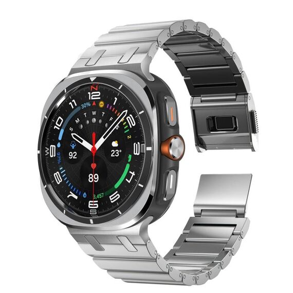 Per Samsung Galaxy Watch Ultra 47mm, cinturino in metallo con una perlina in titanio (titanio)