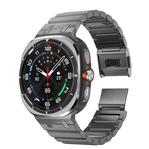 Cinturino in titanio con perlina per Samsung Galaxy Watch Ultra 47 mm (colore pistola)