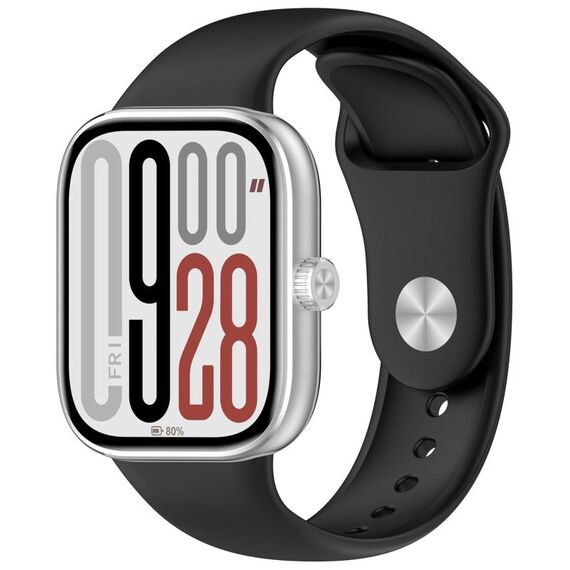 Per Redmi Watch 5 / Xiaomi Smart Band 9 Pro, cinturino in silicone tinta unita con fibbia inversa (nero)