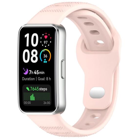 Cinturino in silicone con fibbia inversa per Huawei Band 10/9/8 (rosa)
