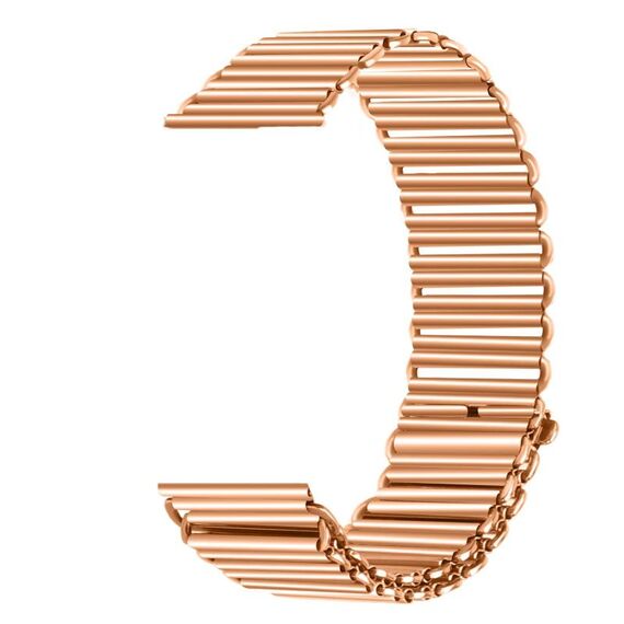 Cinturino per orologio in acciaio inossidabile con fibbia ad anello da 20 mm (oro rosa)