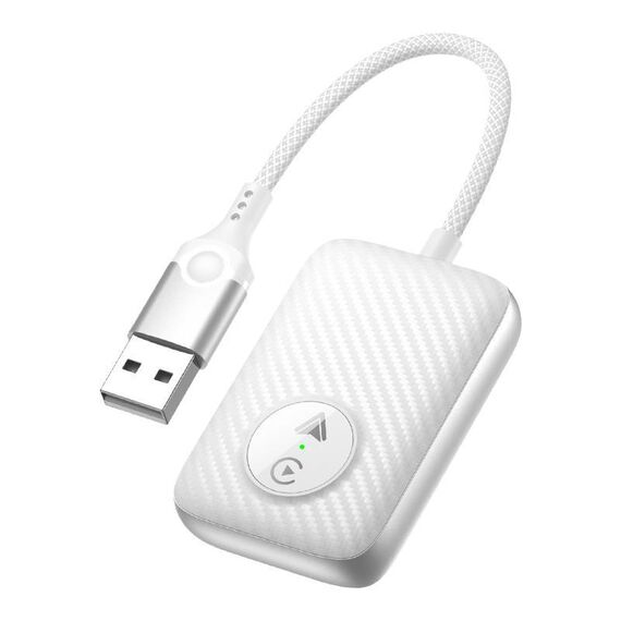 Adattatore 2 in 1 USB cablato a wireless per auto CarPlay / Android Auto Box (bianco)
