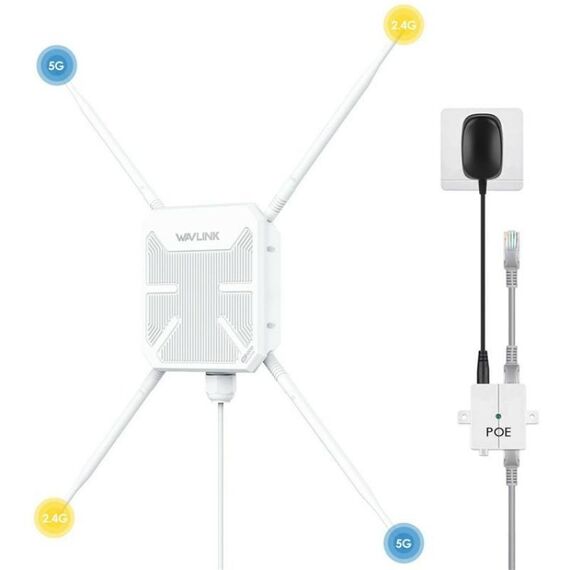 Ripetitore AP WAVLINK WN588HA2, amplificatore di segnale WiFi, extender WiFi dual band AC1200, spina: spina UE