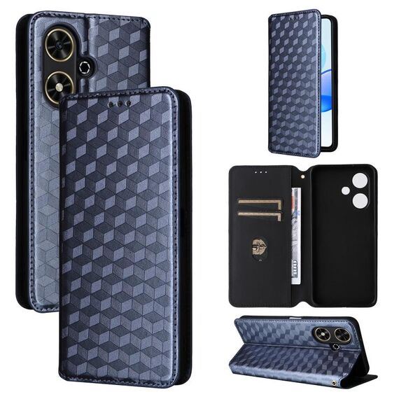 For Honor Play 50 / Play 50m Cubic Grid Texture Flip Leather Phone Case(Blue)