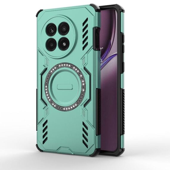 For OnePlus Ace 5 / Ace 5 Pro / 13R Butterfly Armor MagSafe Magnetic Ring Shockproof Phone Case(Light Green)