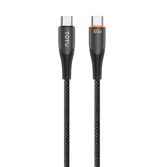 Cavo dati TOTU CB-17-CC da 60 W USB-C/Tipo-C a Tipo-C con spegnimento intelligente, lunghezza: 1,2 m (ossidato)