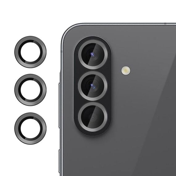 Per Samsung Galaxy A26 5G Klebol Pellicola in vetro temperato ultrasottile anti-sfarfallio per obiettivo della fotocamera individuale (nero)