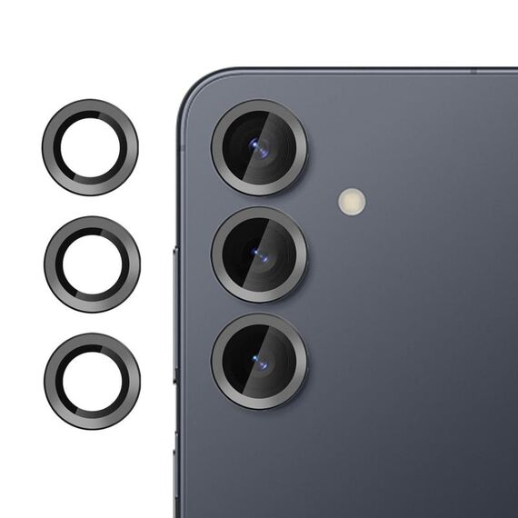 Per Samsung Galaxy S25 5G Klebol Pellicola in vetro temperato ultrasottile anti-sfarfallio per obiettivo della fotocamera individuale (nero)