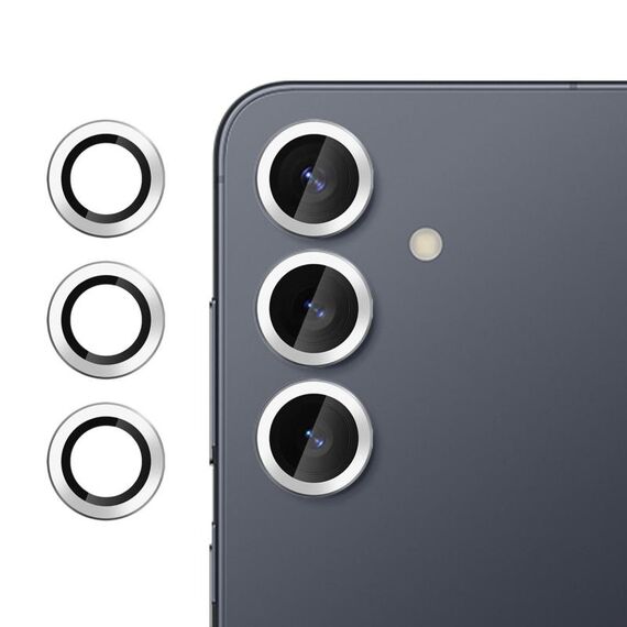Per Samsung Galaxy S25 5G Klebol Pellicola in vetro temperato ultrasottile anti-sfarfallio per obiettivo della fotocamera individuale (argento)