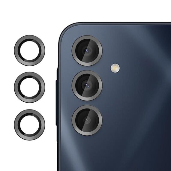 Per Samsung Galaxy A16 5G Klebol Pellicola in vetro temperato ultrasottile anti-sfarfallio per obiettivo della fotocamera individuale (nero)