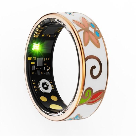 Anello intelligente R18 TAGLIA 12, supporta la frequenza cardiaca/ossigeno nel sangue/sonno/assistenza per la famiglia (oro rosa)