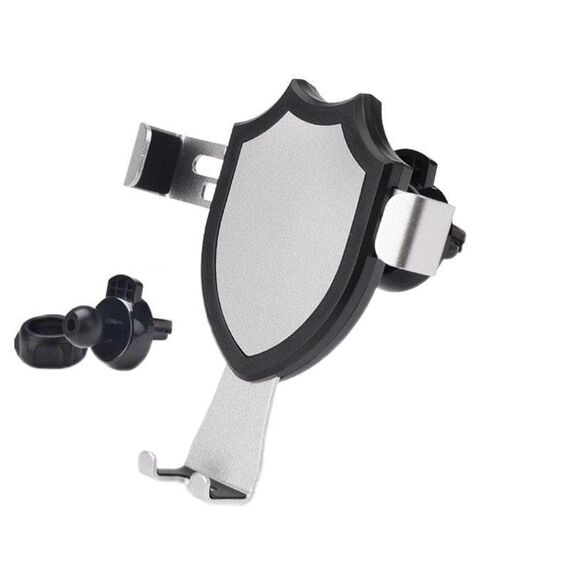 Supporto per telefono da auto con clip per presa d'aria, girevole a 360 gradi, colore: clip a becco d'aquila argento