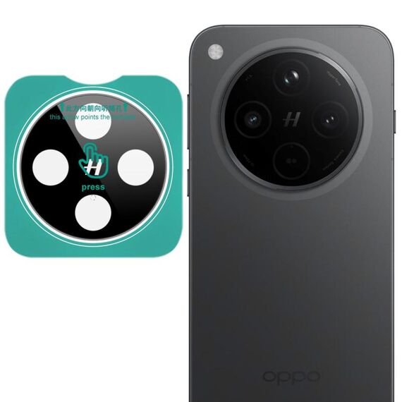 Per OPPO Find X8s+ imak Black Version Pellicola per obiettivo fotocamera posteriore in vetro HD, versione autoposizionante