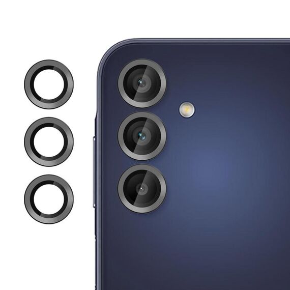 Per Samsung Galaxy A25 5G Klebol Pellicola in vetro temperato ultrasottile anti-sfarfallio per obiettivo della fotocamera individuale (nero)