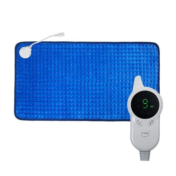 Piccola coperta termica a bassa tensione per ufficio terapeutico con termoforo, spina CN, dimensioni: 30x60 cm (blu)