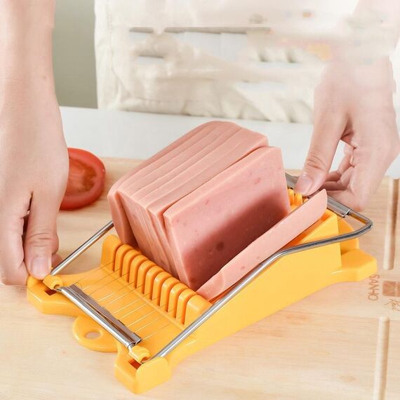JA-958 Affettatrice per prosciutto e carne da pranzo Tagliatrice per frutta e banane Tagliatrice per uova da cucina (giallo)