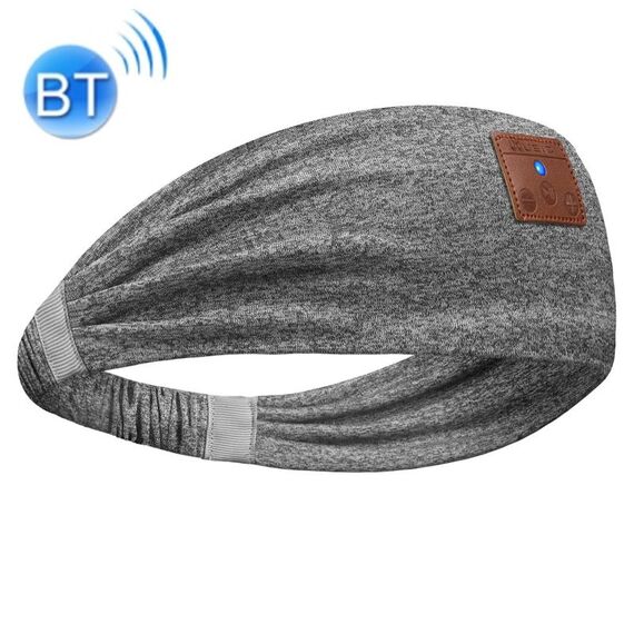 Cuffie con archetto Bluetooth Maschera per dormire per allenamento con traversina laterale Corsa (grigio canapa)